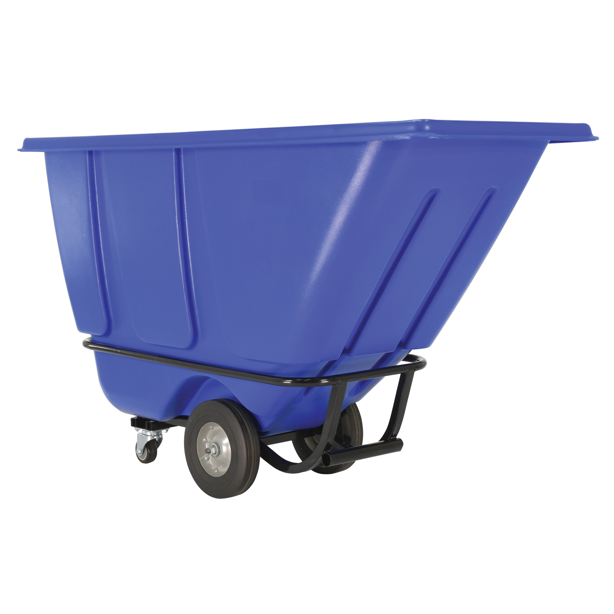 Vestil Plastic Medium Duty Tilt Truck 1/2 Cubic Yard 850 Lb. Capacity Blue
